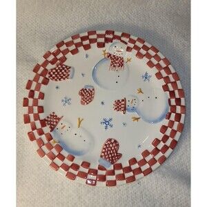 1998 Bath & Body Works Holiday Snowman Plate